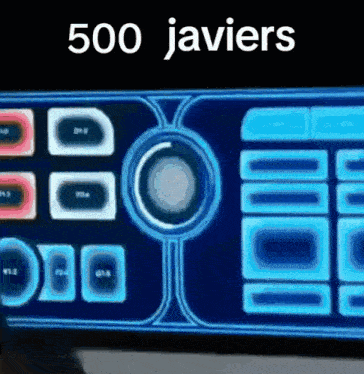 a computer monitor with the words 500 javiers on the top