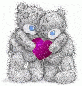 Two Teddy Bears Love You GIF - Two Teddy Bears Love You Holding Heart GIFs
