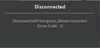 a screen that says disconnected on it