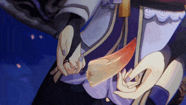 a close up of a person holding a piece of food in their hands
