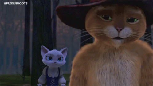 Giggle GIF - Puss In Boots Aw Shucks Giggle GIFs
