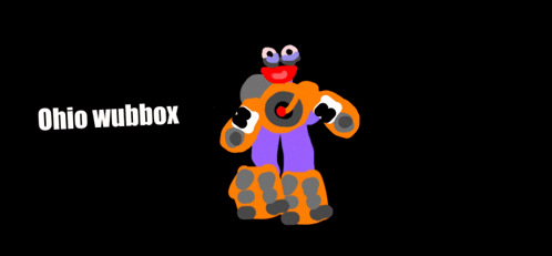 a cartoon drawing of a robot with the name ohio wubbox