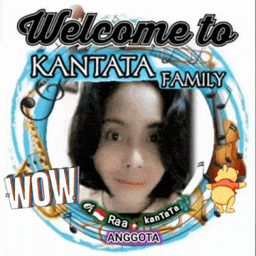 a picture of a woman with the words welcome to kantata family above her