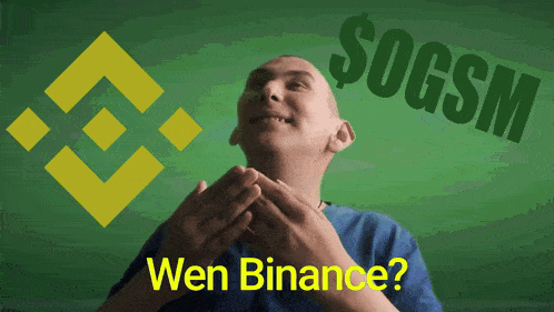 a man in front of a green background with the words wen binance written on it