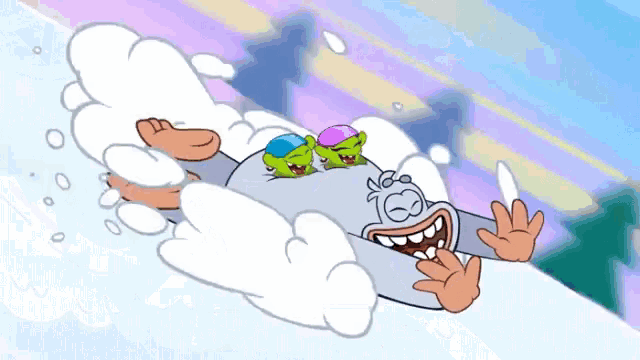Abominable Snowman Playing GIF - Abominable Snowman Playing Snow Mountain GIFs