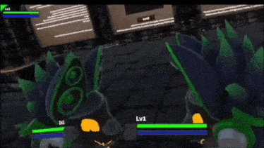 a screenshot of a video game shows a lv1 character