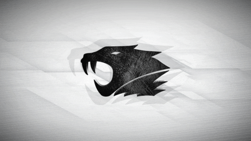 a black and white logo of a lion 's head