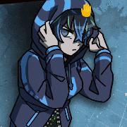 a drawing of a person wearing a hoodie