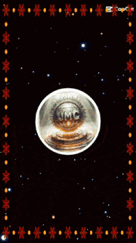 a bunch of circles with jmc on them