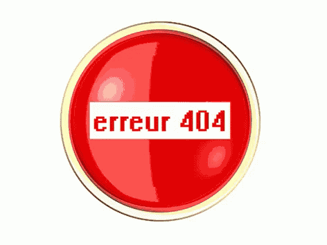a red button that says erreur 404 in white letters