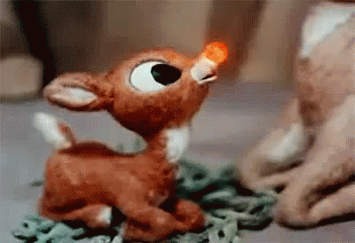 Rudolph The Red Nosed Raindeer GIF - Rudolph The Red Nosed Reindeer Red Nose Light GIFs