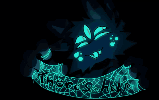 a drawing of a monster that says there 's help