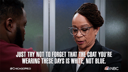 Just Try Not To Forget That The Coat Youre Wearing These Days Is White Not Blue GIF - Just Try Not To Forget That The Coat Youre Wearing These Days Is White Not Blue Sharon Goodwin GIFs