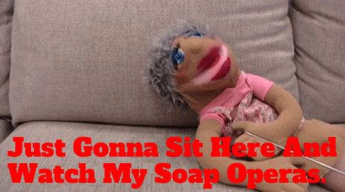 Sml Barbara Guy GIF - Sml Barbara Guy Just Gonna Sit Here And Watch My Soap Operas GIFs