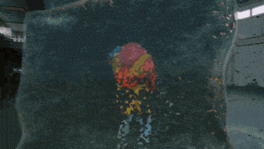 a video game character is being attacked by a monster
