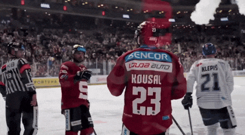 a hockey player with the number 23 on their back