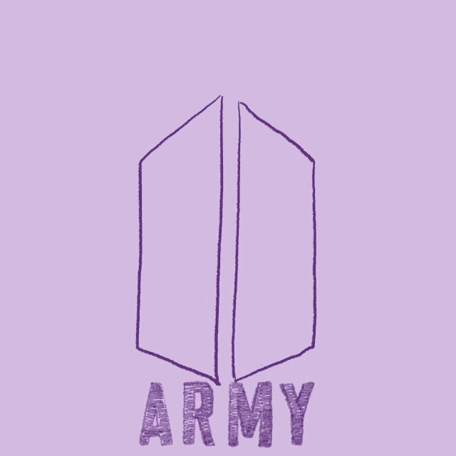 a drawing of a fist with the word army underneath it