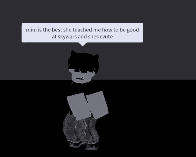 a cartoon character with a speech bubble that says mini is the best she taught me how to be good