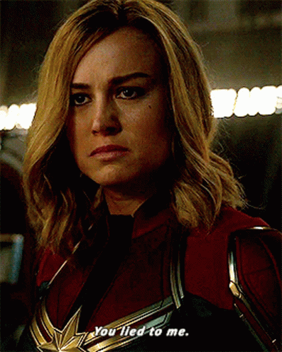Captain Marvel You Lied To Me GIF - Captain Marvel You Lied To Me Liar GIFs