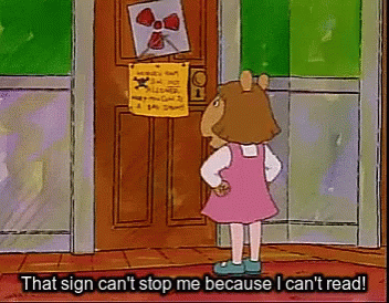 Reading Sign GIF - Reading Sign Cant Stop Me GIFs