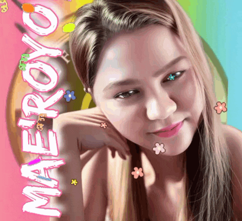 a picture of a woman with the name mae royo