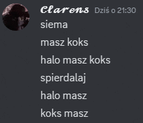 a screenshot of a person 's profile with the name clarens at the top