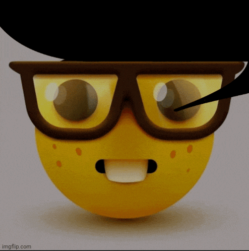 a yellow smiley face with glasses and a hat