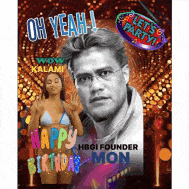a poster with a man and a woman says oh yeah