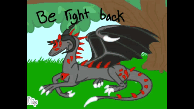 a drawing of a dragon with the words " be fight back " on the bottom
