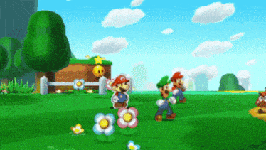 Mario Luigi GIF - Mario Luigi Paper Jam GIFs