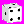 a white dice with black squares on a pink background