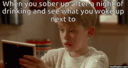When You Sober Up After A Night Drinking See What You Woke Up Next To GIF - When You Sober Up After A Night Drinking See What You Woke Up Next To Shocked GIFs