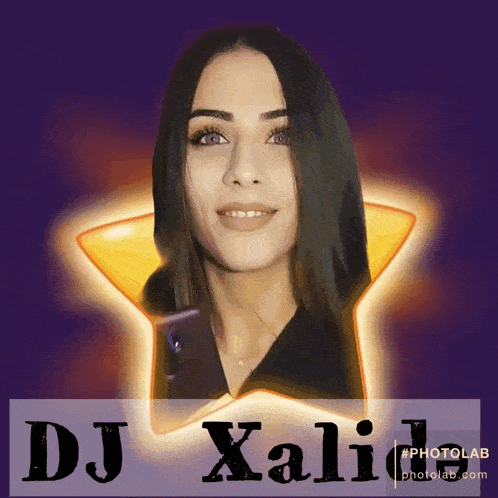 a picture of a woman with a star behind her and the name dj walid