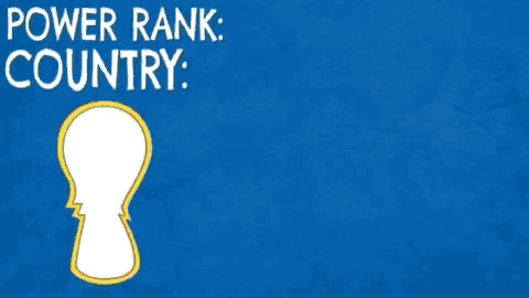 a blue background with the words power rank 5 country written on it