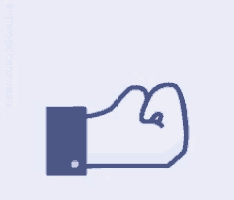 a hand with a thumb up and a middle finger down