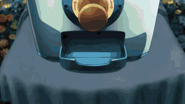 a cartoon drawing of a machine that has the number 1 on it