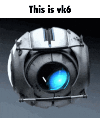 a picture of a robot with the words this is vk6 on it