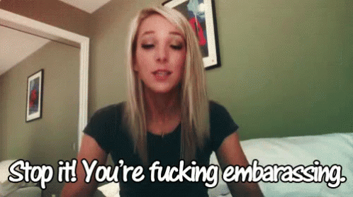Embarrassing Jenna Marbles GIF - Embarrassing Jenna Marbles Stop GIFs