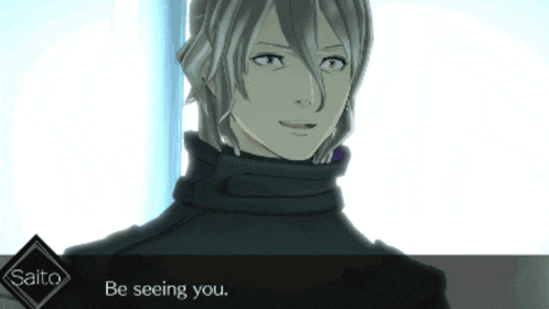 a video game character named saito is talking to someone