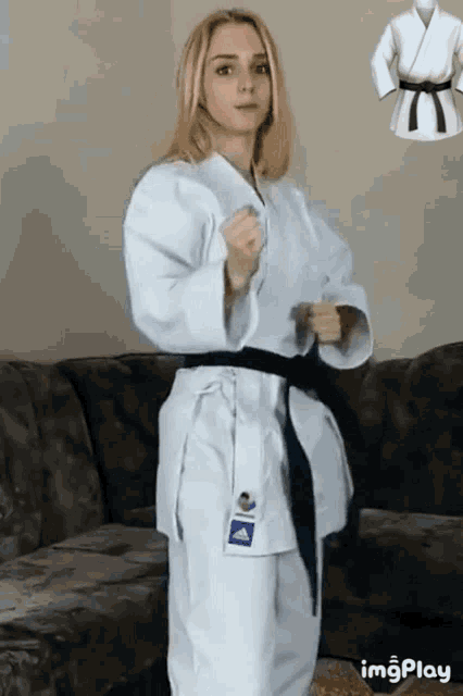 Karate Girl Karate Kick GIF - Karate Girl Karate Kick Osu GIFs