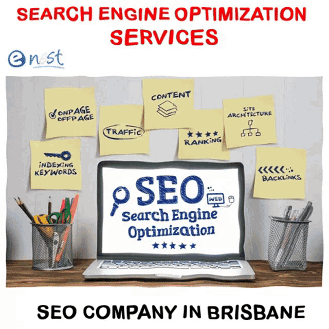 an advertisement for seo company in brisbane
