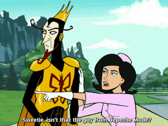 a cartoon character says sweetie isn 't that the guy from depeche mode?