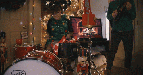 Christmas Playing Drums GIF - Christmas Playing Drums Rhythm GIFs