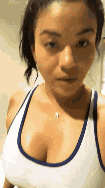 Sweaty Post Workout GIF - Sweaty Post Workout Cleavage GIFs