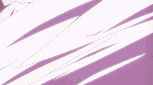 a girl with pink hair has her eyes closed and is surrounded by feathers