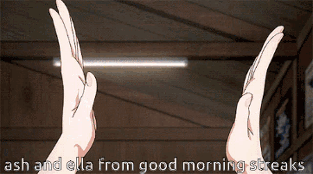 ash and ella from good morning streaks are shown with their arms outstretched