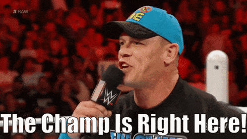 Wwe John Cena GIF - Wwe John Cena The Champ Is Right Here GIFs