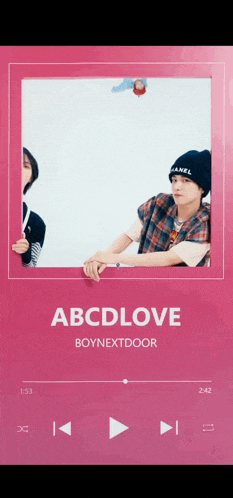 a music player playing a song called abcdlove boynextdoor