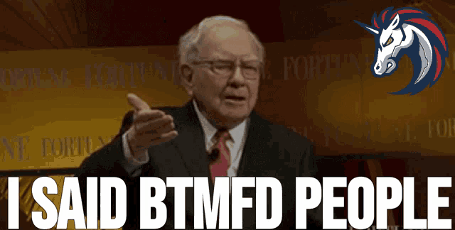a man giving a speech with the words " i said btmfd people " below him