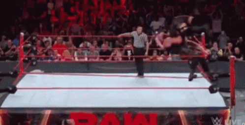 Big Show Ring Collapse GIF - Big Show Ring Collapse Flying Reff GIFs